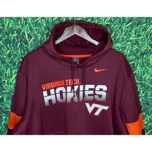 Virginia Tech Hokies VT Men’s XXL Nike Dri-Fit Maroon Sweatshirt Hoodie ACC